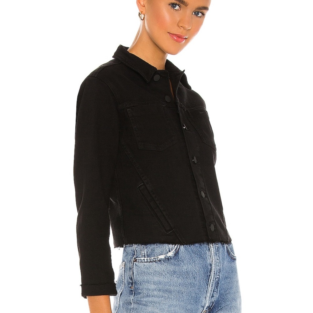L’Agence Women's Black Denim Jacket - Picture 3 of 4